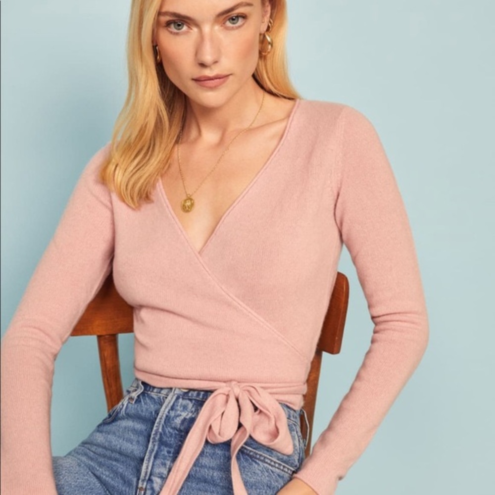 Reformation Cashmere Wrap Sweater